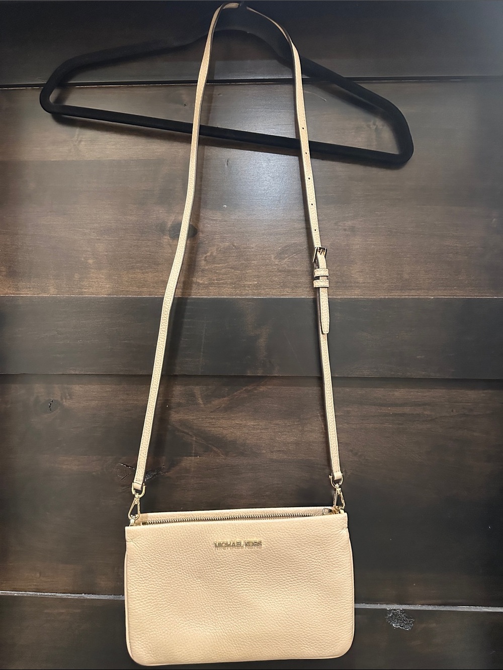 Michael Kors Tan Pebbled Leather Crossbody